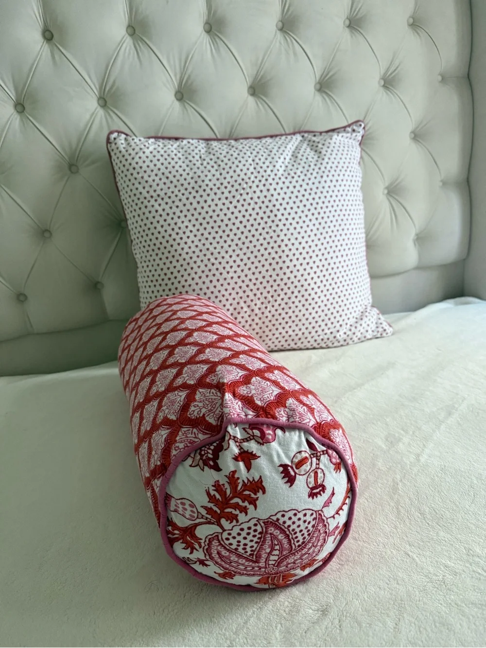 Roller Rabbit hearts Decorative Pillow Set and bolster pillow
